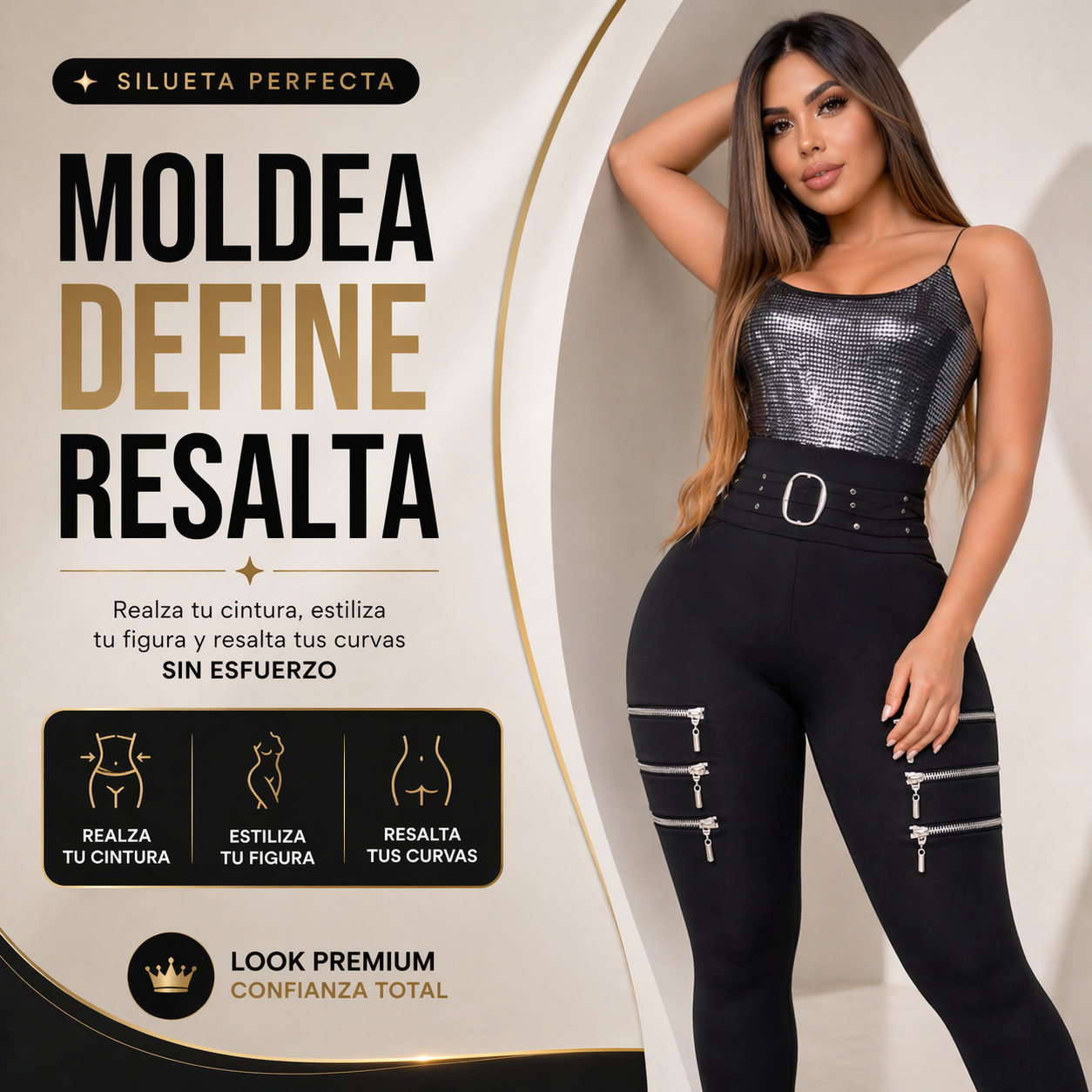💎LEGGINS ELEGANT MULTIESTILO CONTROL ABDOMEN LEVANTA COLA🔥