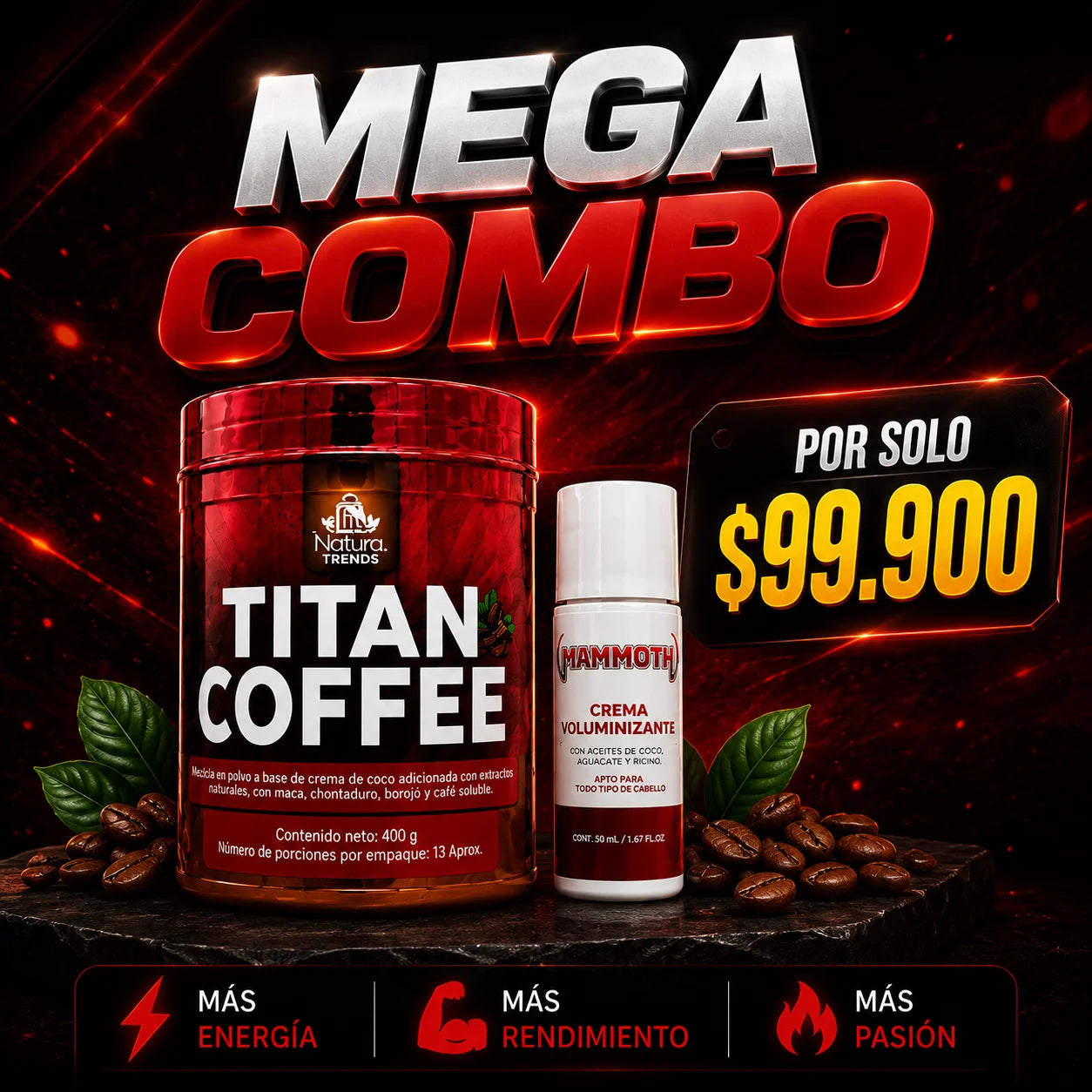 🔥 TITAN COFFEE DAILY ACTIVATION+ CREMA ENGROSADORA💯🥵