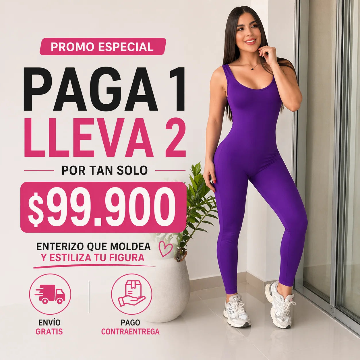 🔥2x1  Enterizo Doble Impacto moldeador💖