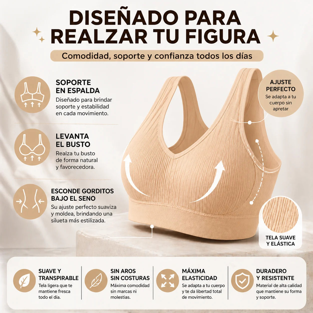 ✨👙🔥2X1 BRASIER SIN COSTURAS DE REALCE Y SOPORTE QUE TRANSFORMA TU ESTILO✨👙🔥